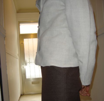 self-made jacket and trousers 